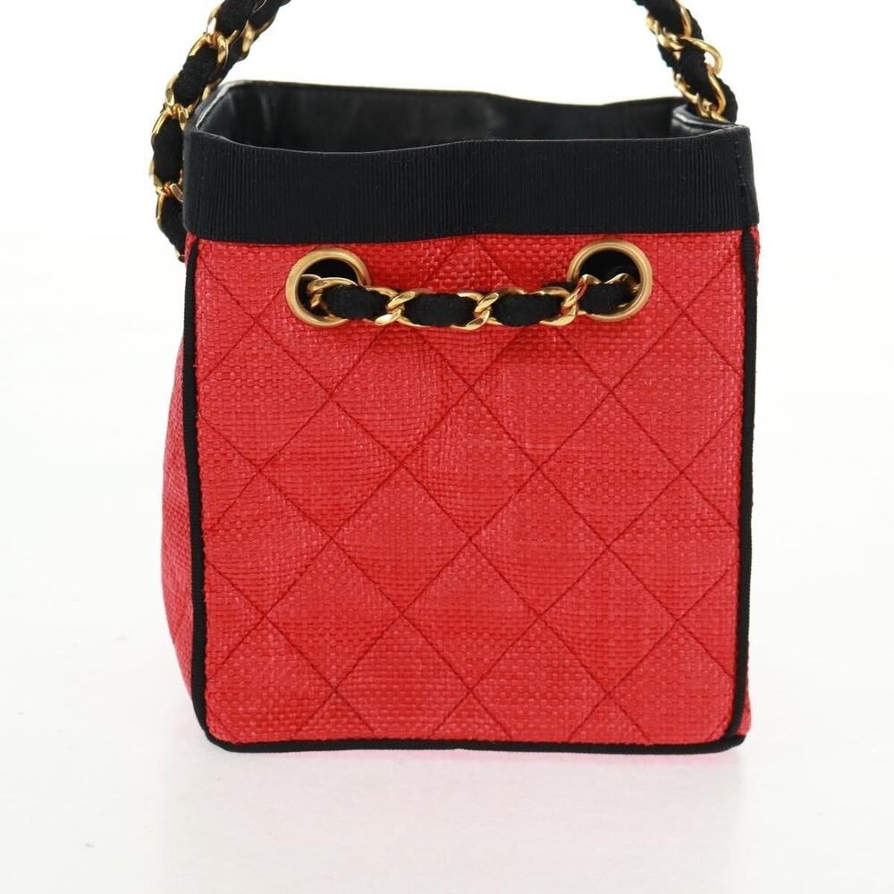 Chanel Raffia Chain Handbag Red - Picture 3 of 15